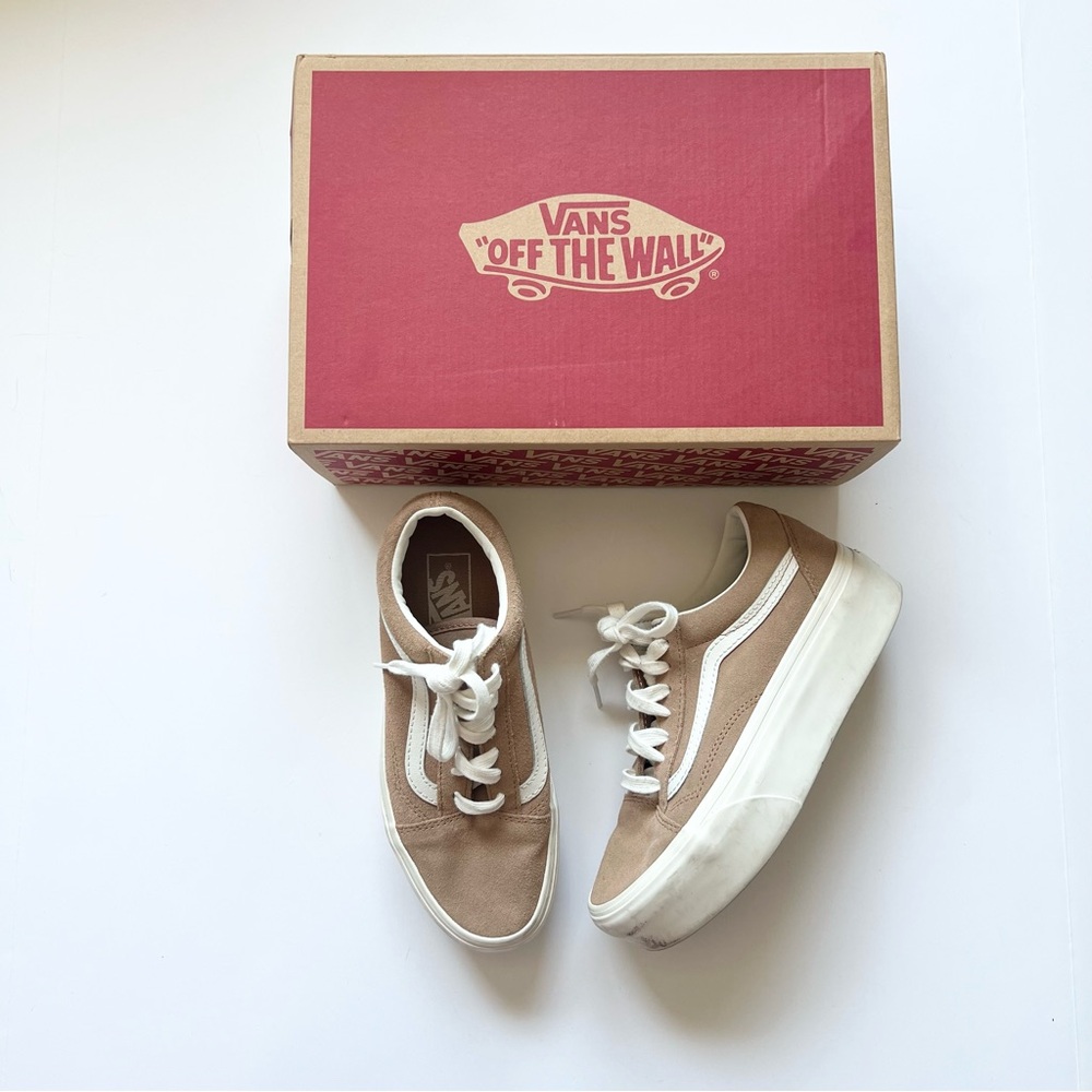 Vans Old Skool Stac‎ Brown Suede Sneakers Size 7 Women’s Platform